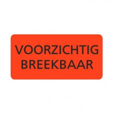 Etiket Breekbaar zwart/rood Td27513231